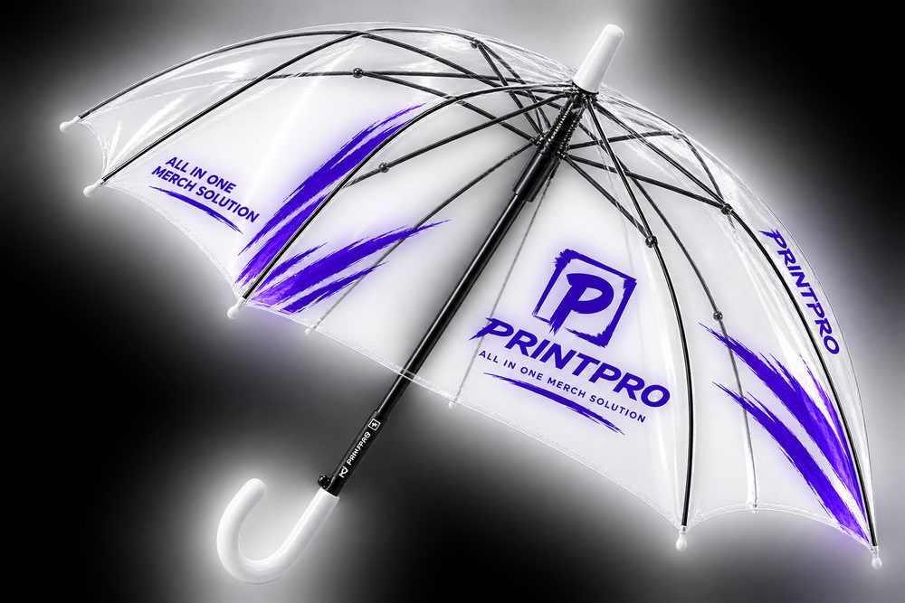 Branded clear umbrella